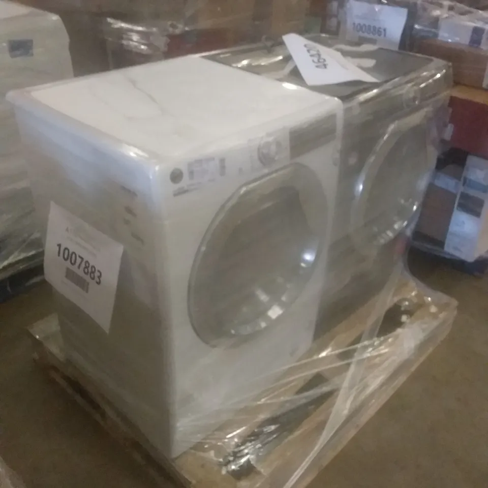 HOOVER 10KG FREESTANDING WASHING MACHINE BLACK AND HOOVER H-DRY 300 9KG CONDENSER TUMBLE DRYER WHITE