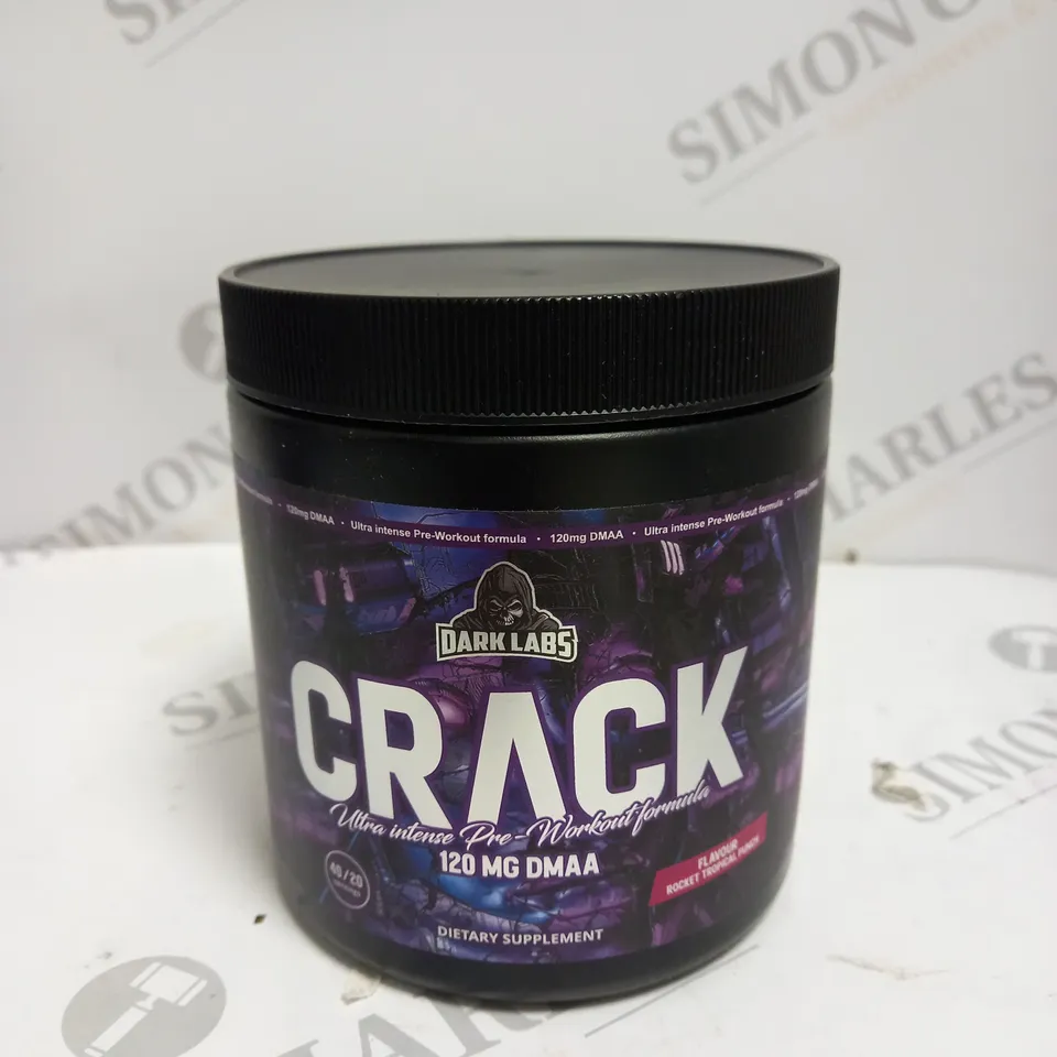 SEALED DARK LABS CRACK ULTRA INTENSE PRE-WORKOUT FORMULA - ROCKET TROPICAL PUNCH 