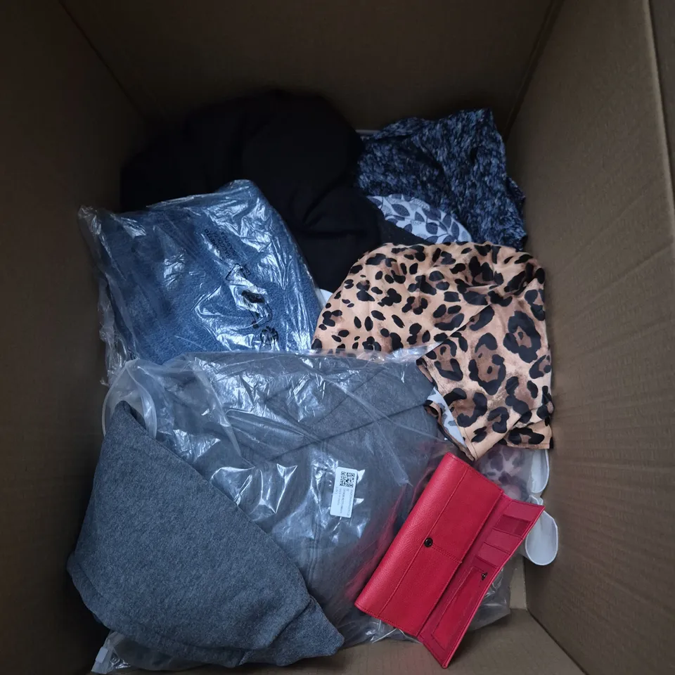 APPROXIMATELY 25 ASSORTED CLOTHING AND FASHION PRODUCTS IN VARIOUS STYLES AND SIZES - COLLECTION ONLY