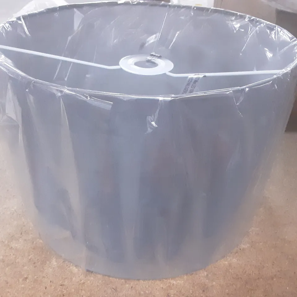 BOXED GREY CIRCULAR LAMPSHADE