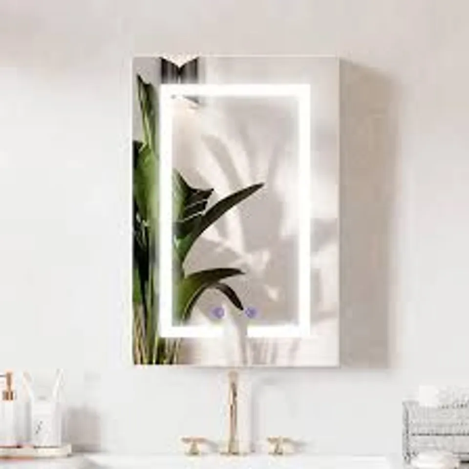 BOXED JOOLIHOME BATHROOM WALL-MOUNTED MIRROR CABINET WITH LED LIGHTS