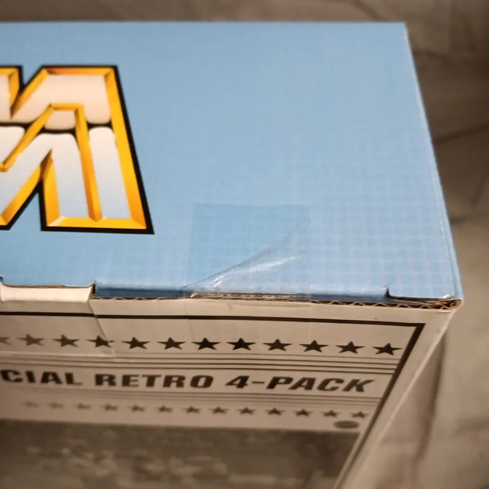 UNOPENED WWE OFFICIAL RETRO 4-PACK ACTION FIGURES – BOXED SET (ULTIMATE WARRIOR, VIRGIL, BOBBY 'THE BRAIN' HEENAN, KING HARLEY RACE)