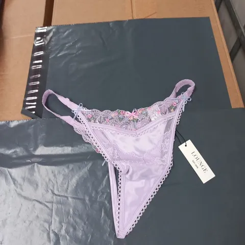 LOUNGE JUNIA LILAC LACE THONG, SIZE L