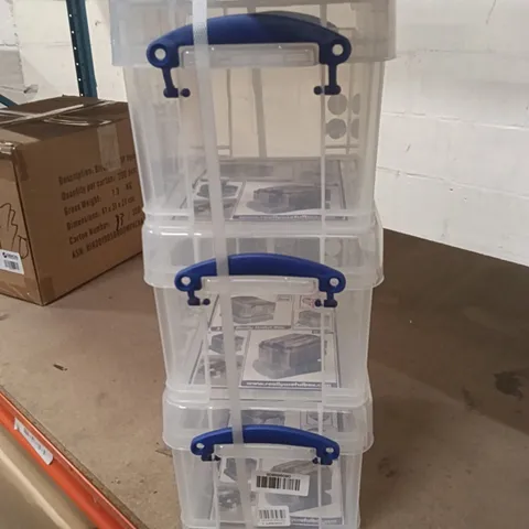 SET OF 3 PLASTIC CONTAINER BOXES SMALL