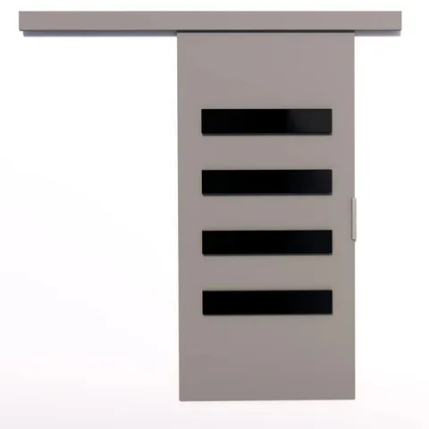 BOXED LOVENSKY SLIDING DOOR GREY & BLACK (2 PART)