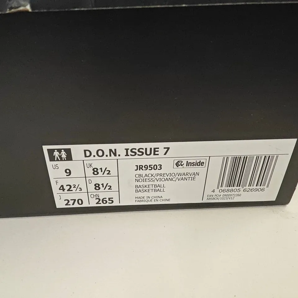 NIKE D.O.N. ISSUE 7 BASKETBALL SHOES – BLACK WITH PURPLE/BEIGE GRADIENT, UK 8.5 (US 9)