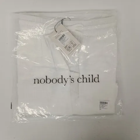BAGGED NOBODY'S CHILD TARA RUFFLE DOUBLE GAUZE SHORTS IN WHITE SIZE UK 8