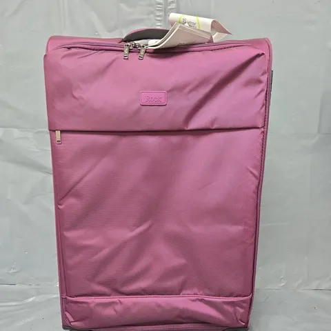 ROCK PARIS 8 WHEEL SOFTSHELL LIGHTWEIGHT LARGE SUITCASE WITH LOCK -PURPLE
