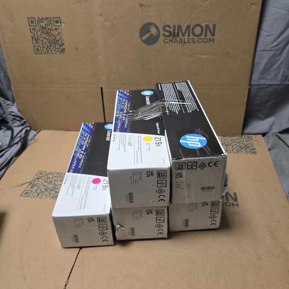 5X ASSORTED COLOURS HP LASERJET TERRAJET TONER CARTRIDGE 