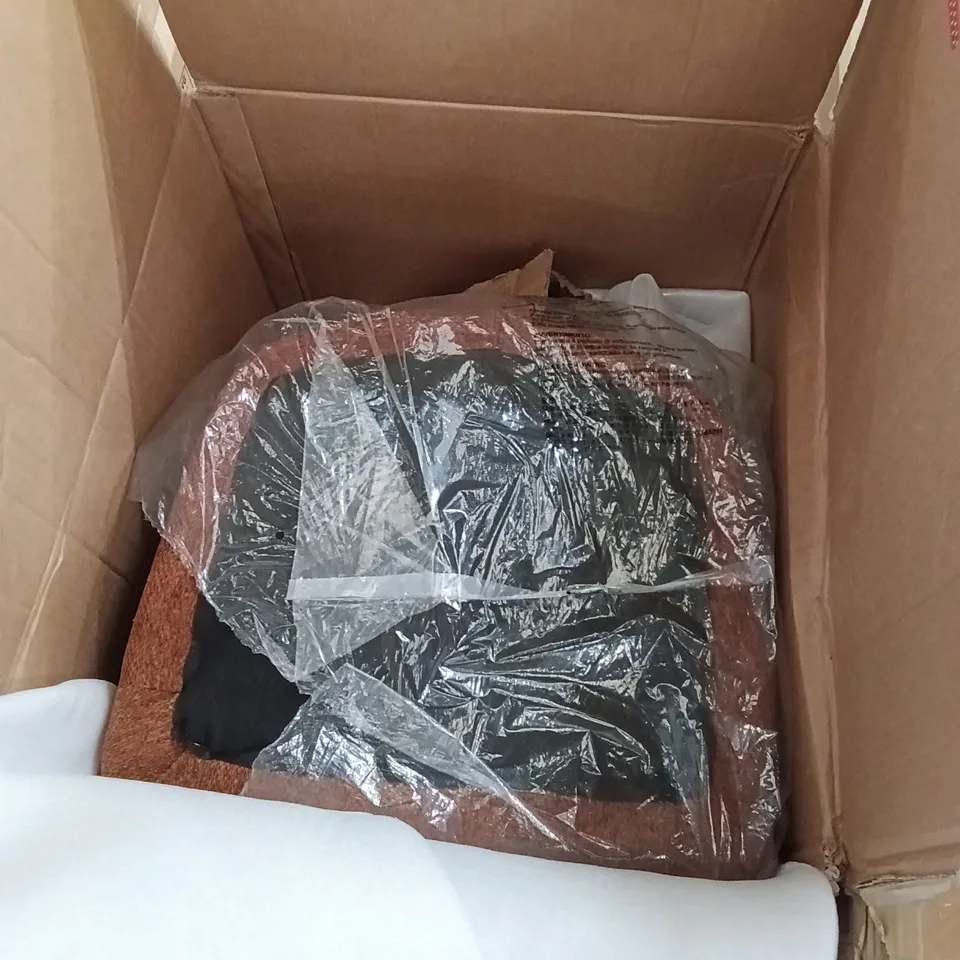 BOXED DINING CHAIRS (SET OF 2) - ORANGE/BLACK LEGS (1 BOX)