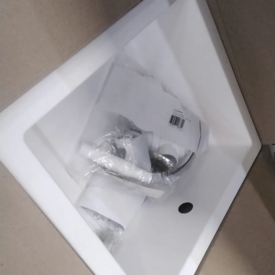 BOXED MINERALITE WHITE SINGLE BOWL KITCHEN SINK