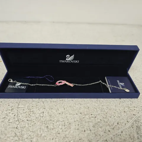 SWAROVSKI PINK CRYSTAL RIBBON BRACELET – IN PRESENTATION BOX