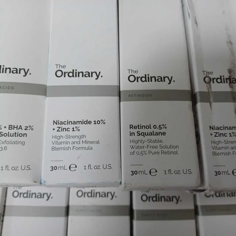 LOT OF 11 ASSORTED THE ORDINARY HEALTH AND BEAUTY ITEMS TO INCLUDE TONER AND SERUMS