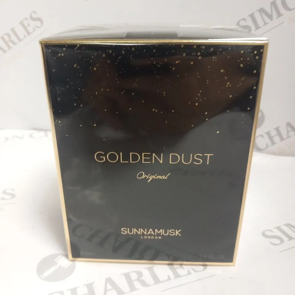BOXED AND SEALED GOLDEN DUST ORIGINAL SUNNAMUSK LONDON EAU DE PARFUM 50ML