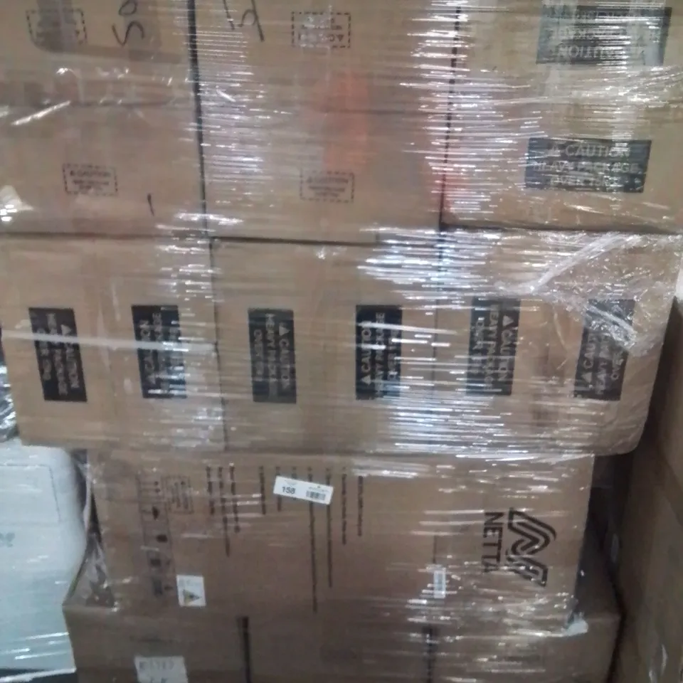 PALLET CONTAINING LARGE QUANTITY OF AIR CONDITIONING UNITS