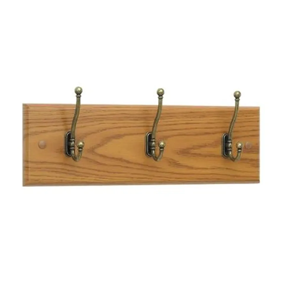 BOXED TRADITIONAL 3 HOOK COAT RACK (1 BOX)