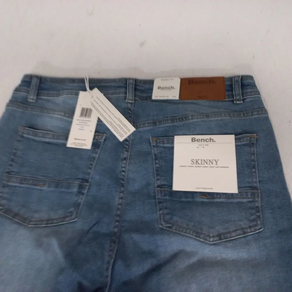 BENCH SKINNY FIT LADIES JEANS IN STONEWASH -UK 16