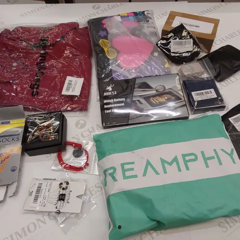 16 BRAND NEW ITEMS TO INCLUDE: JOREST WATCH BATTERY REPLACEMENT TOOL KIT, FLIGHT SOCKS