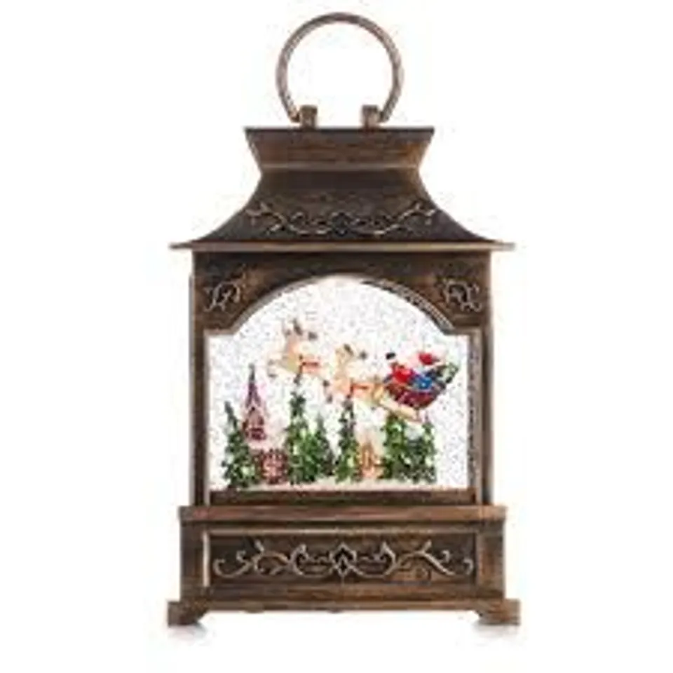 SANTA EXPRESS 25CM PRE LIT SANTA AND REINDEER WATER SPRINTER