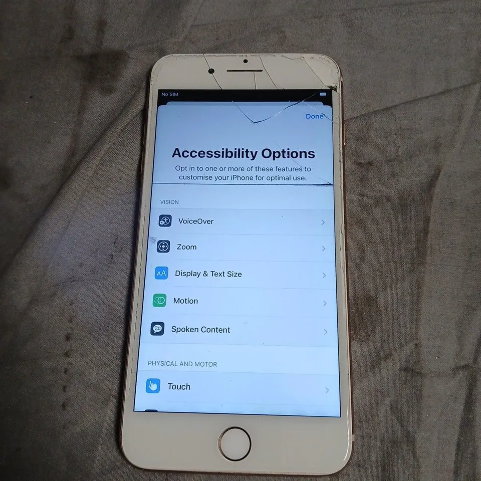 APPLE IPHONE 8 PLUS , CRACKED SCREEN & REAR