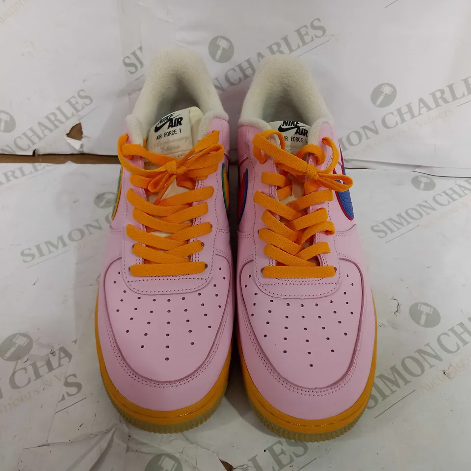 NIKE AIR FORCE 1 ANNIVERSARY EDITION SHOES - PINK/MULTICOLOUR - UK 10