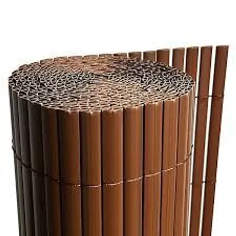 OYPLA 1M X 4M BROWN PVC OUTDOOR GARDEN FENCING PRIVACY SCREEN ROLL