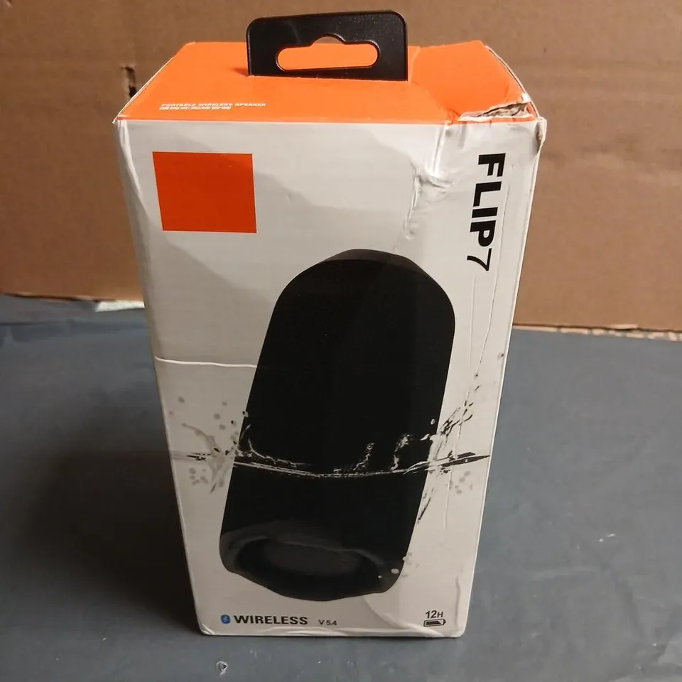 FLIP7 WIRELESS SPEAKER – PORTABLE, BOXED 
