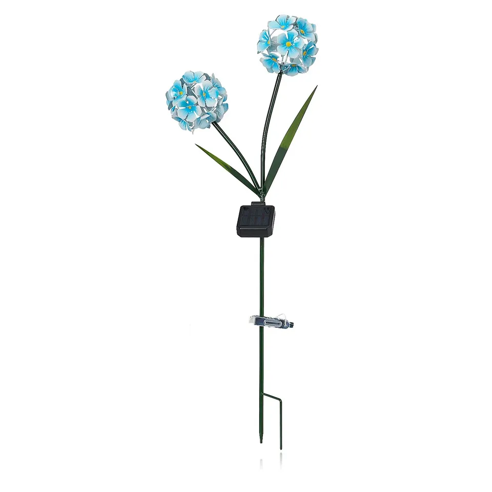 GARDEN STORIES BLUE HYDRANGEA STAKE LIGHT
