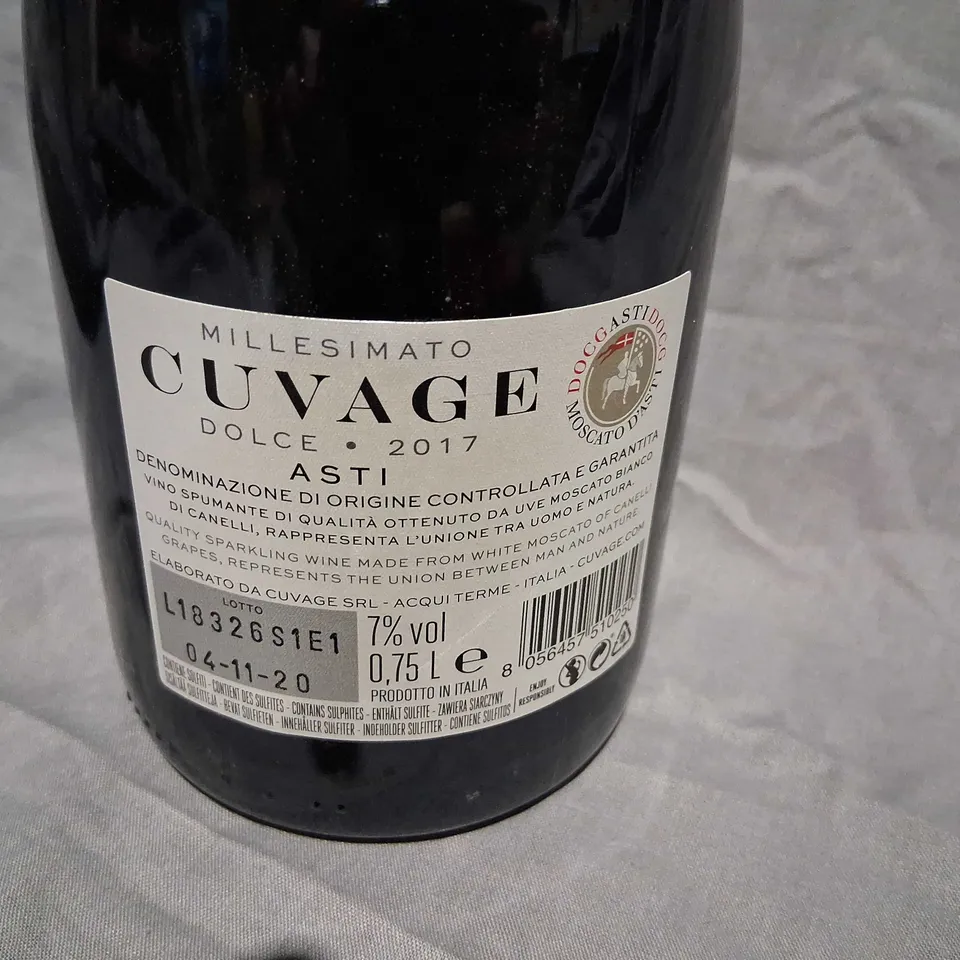 CUVAGE DOLCE ASTI SPUMANTE MILLESIMATO 2017 – 0.75L