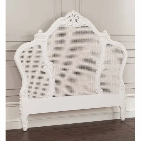 BRAND NEW BOXED ANTIQUE FRENCH LOUIS XV RATTAN HEADBOARD SINGLE