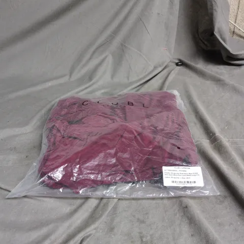 CLUB L LONDON ESTELLE BURGUNDY BOAT NECK MAXI DRESS WITH OPEN BACK UK 6 BAGGED