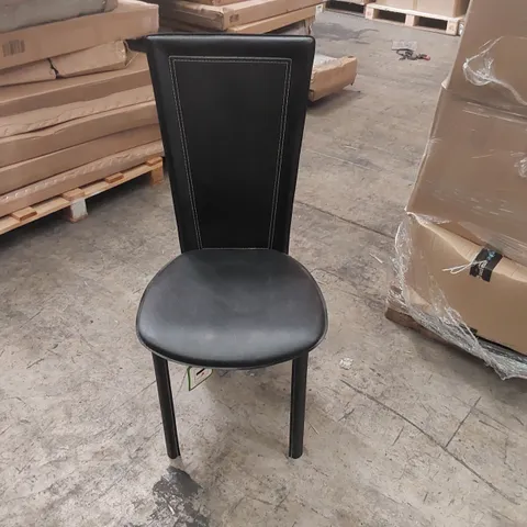 DESIGNER FAUX LEATHER HIGH BACK DINING CHAIR