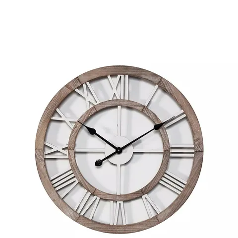 HOMETIME SHABBY CHIC WALL CLOCK WITH CUT-OUT DIAL