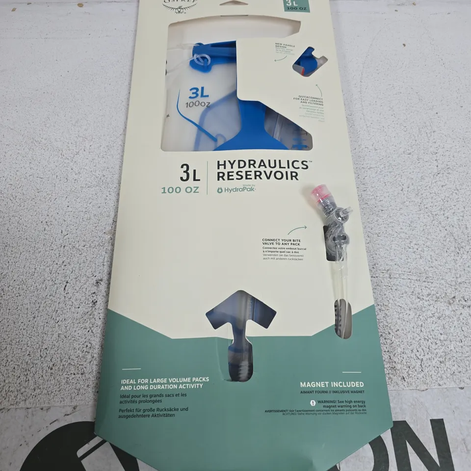 OSPREY HYDRAULICS RESERVOIR 3L/100OZ HYDRATION RESERVOIR – HYDRAPAK
