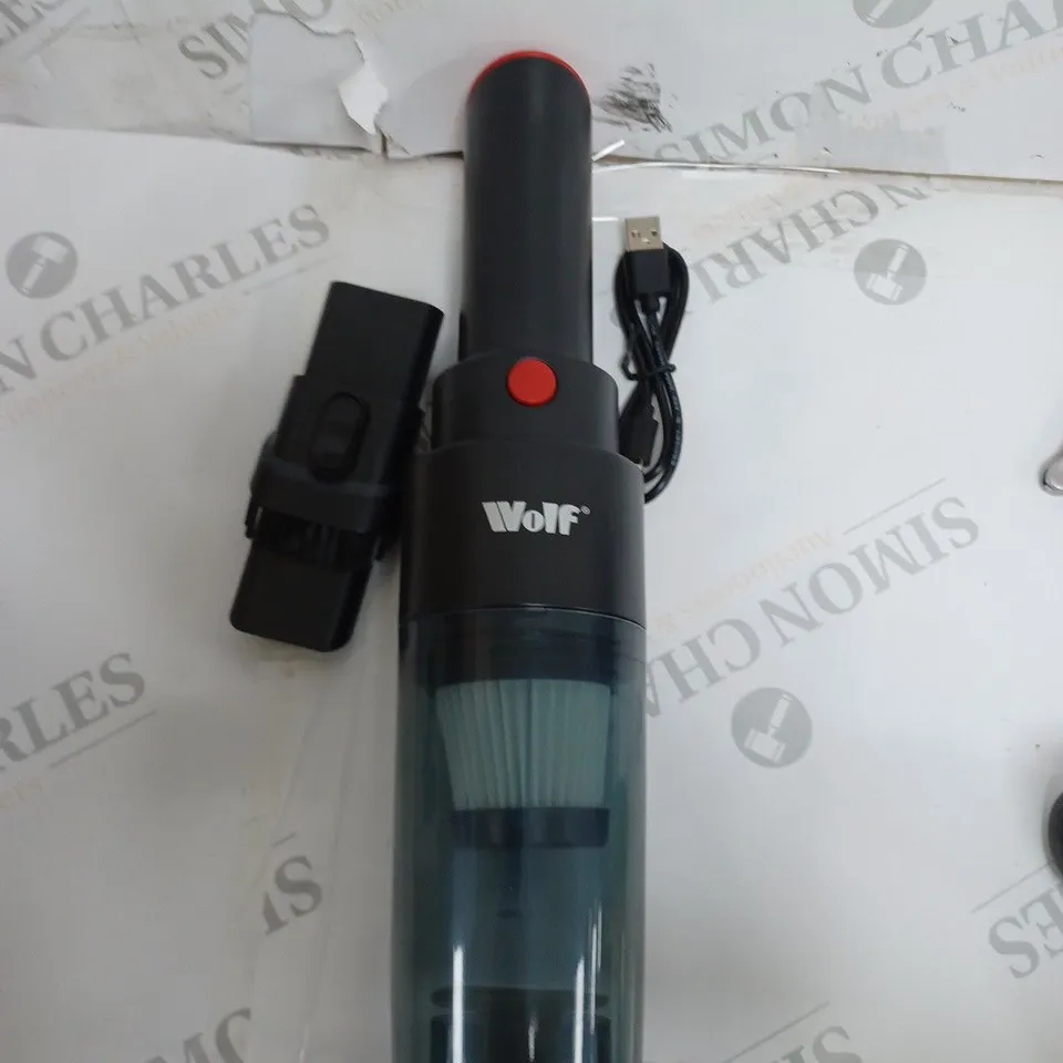 BOXED WOLF CORDLESS CAR BUDDY VACUUM CLEANER