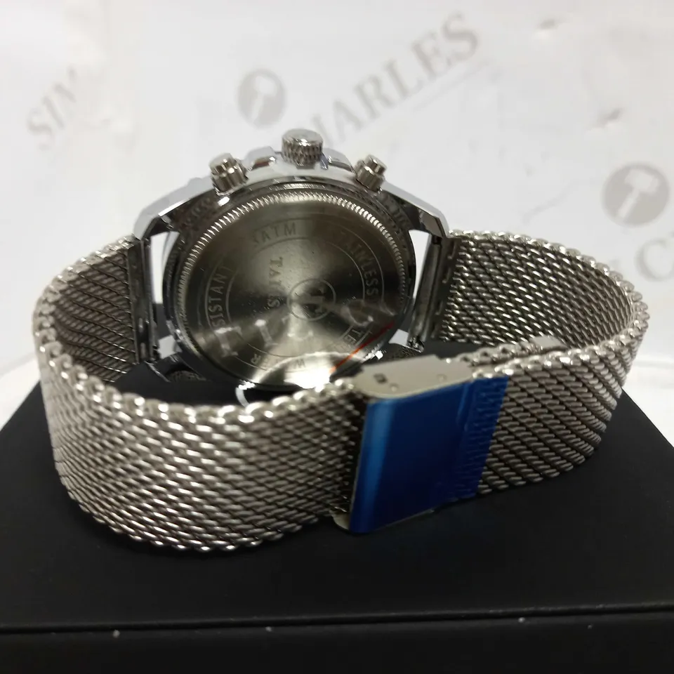 TALIS CO DATE DIAL MESH STRAP WRISTWATCH RRP £550