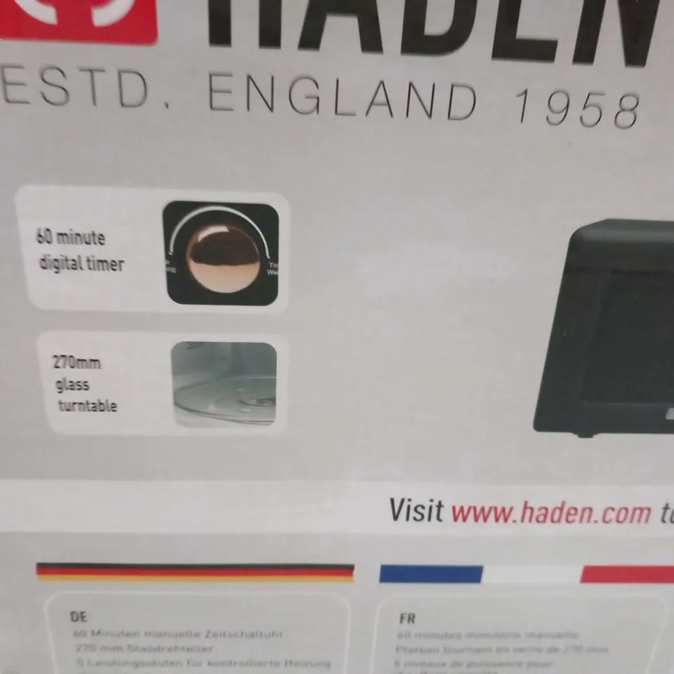 BRAND NEW BOXED HADEN 800W MICROWAVE 197061