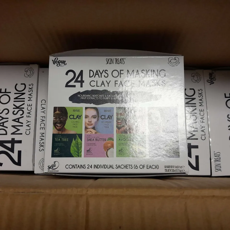 25 BOXED SKIN TREATS 24 DAYS OF MASKING CLAY FACE MASKS