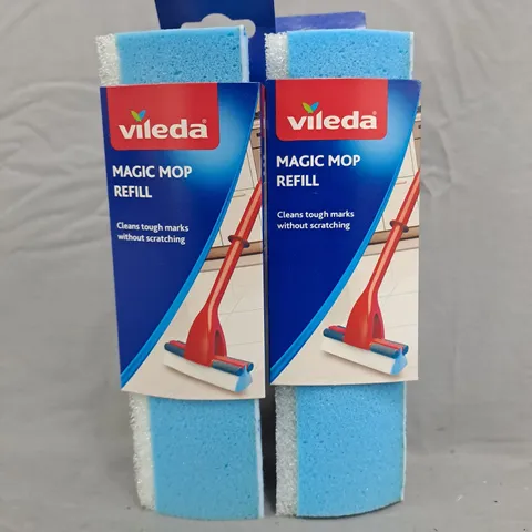 BOX OF APPROXIMATELY 10 ASSORTED HOUSEHOLD ITEMS TO INCLUDE VILEDA MAGIC MOP REFILL, ETC - COLLECTION ONLY