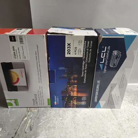 BOX OF APPROXIMATELY 10 ASSORTED TONER CARTRIDGES
