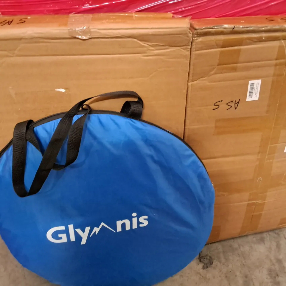 PALLET OF ASSORTED HOUSEHOLD ITEMS TO INCLUDE BEAU JARDIN FOLDING WAGON, POP UP TENT AND BBQ