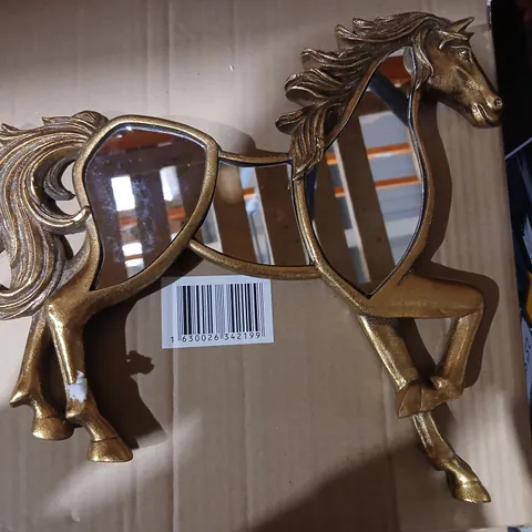 TWO GISELA GRAHAM HORSE-SHAPED WALL MIRROR SCULPTURE