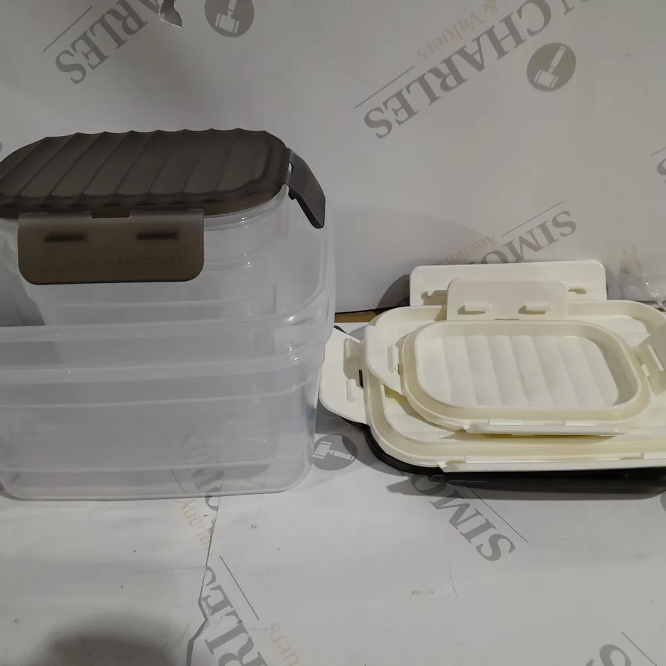 LOCK 'N LOCK SET OF 4 TUPPERWARE STORAGE CONTAINERS