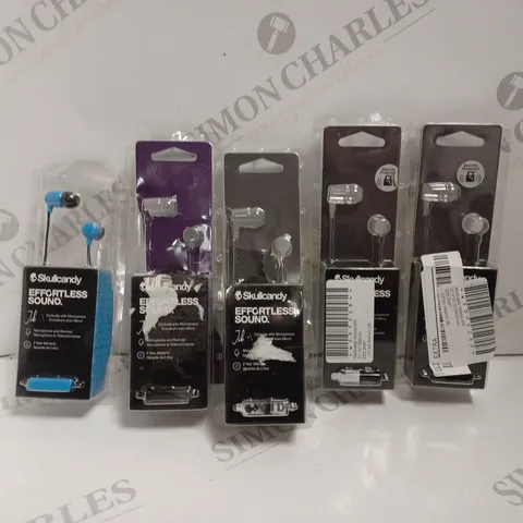 5 X SKULLCANDY JIB WIRED EARPHONES