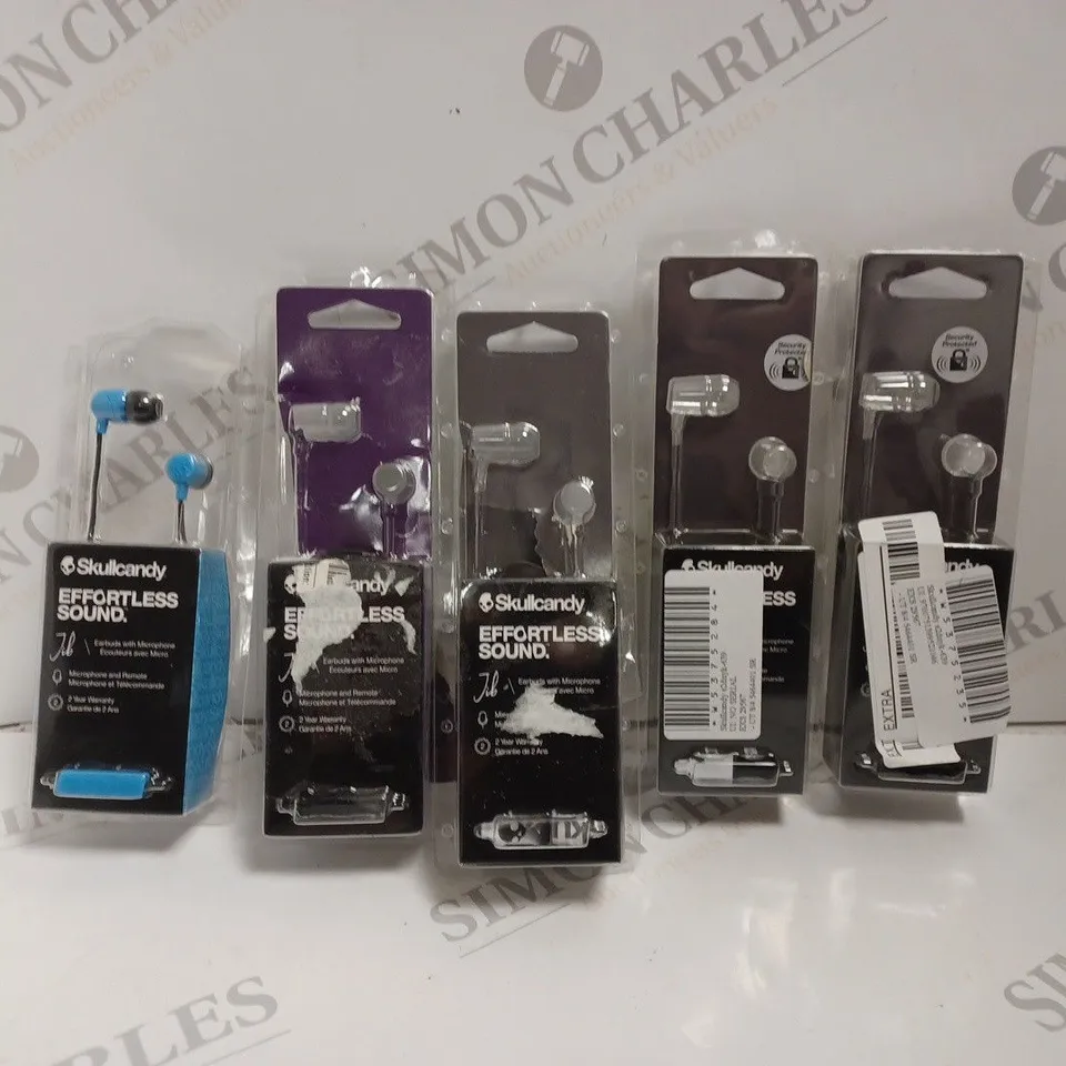 5 X SKULLCANDY JIB WIRED EARPHONES
