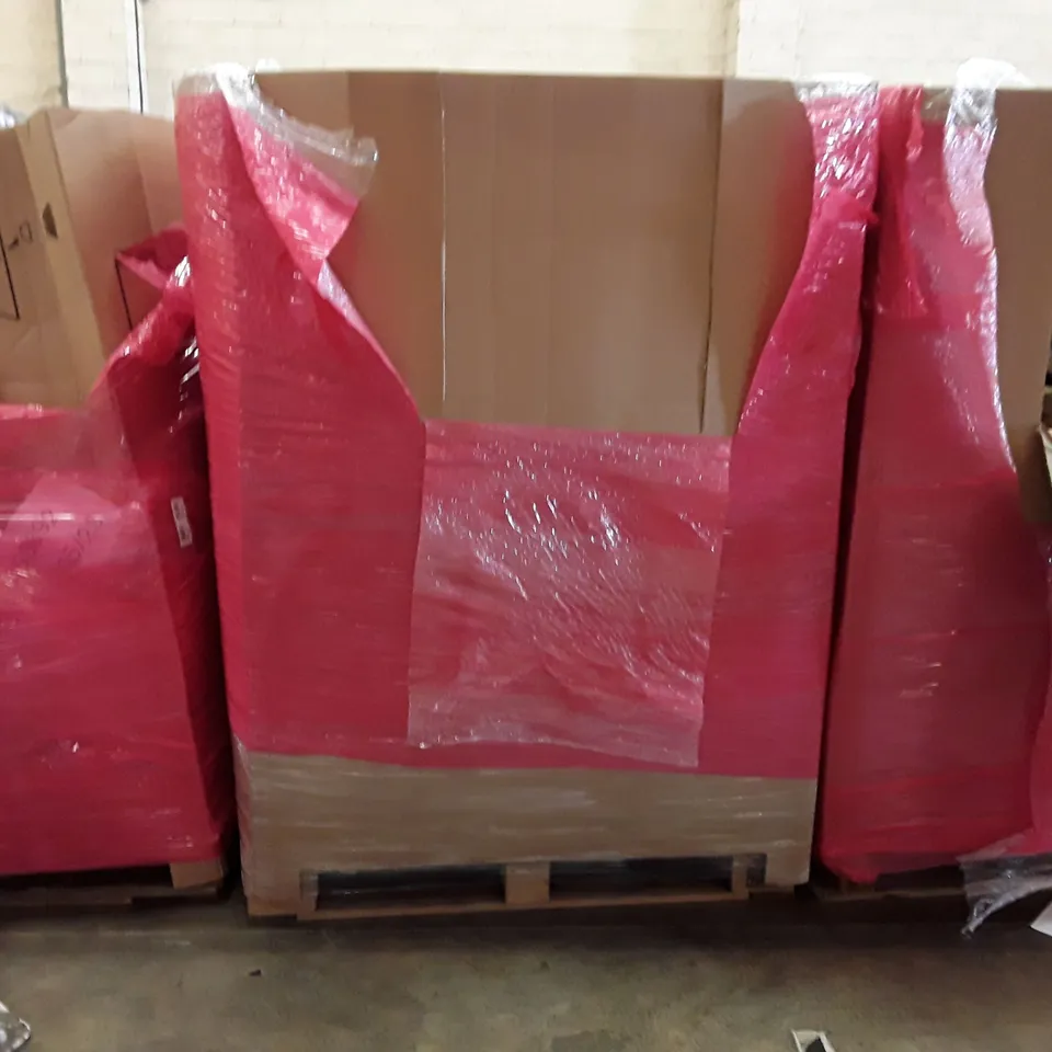 PALLET TO CONTAIN AN ASSORTMENT OF HOUSEHOLD ITEMS TO INCLUDE MATTRESS, CUSHIONS, WALL CLOCKS AND T.V. WALL MOUNT ECT