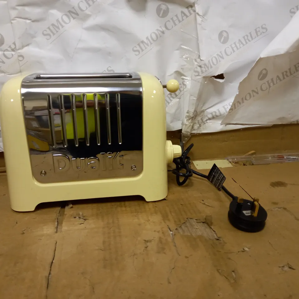 DUALIT DLT2PA 2 SLICE LITE TOASTER - CREAM & CHROME