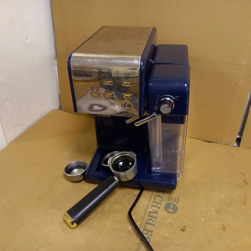 BREVILLE ONE-TOUCH COFFEEHOUSE COFFEE MACHINE - NAVY BLUE