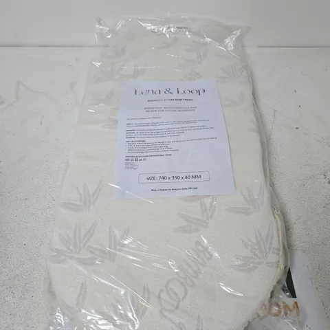 LUNA & LOOP BAMBOO FOAM BABY MATTRESS – 74 X 35 X 4 CM (IN PACKAGING)