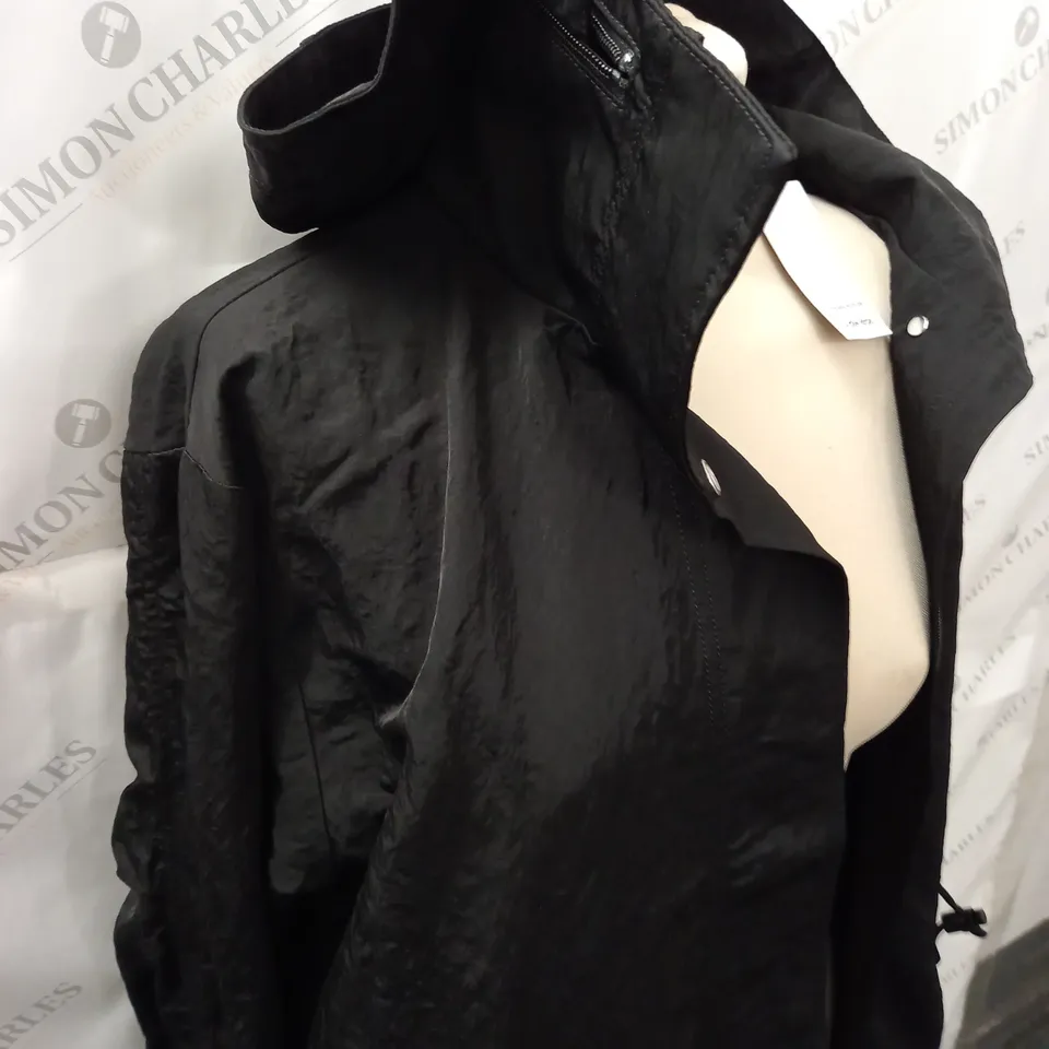 & OTHER STORIES BLACK ZIP THROUGH COAT - XS